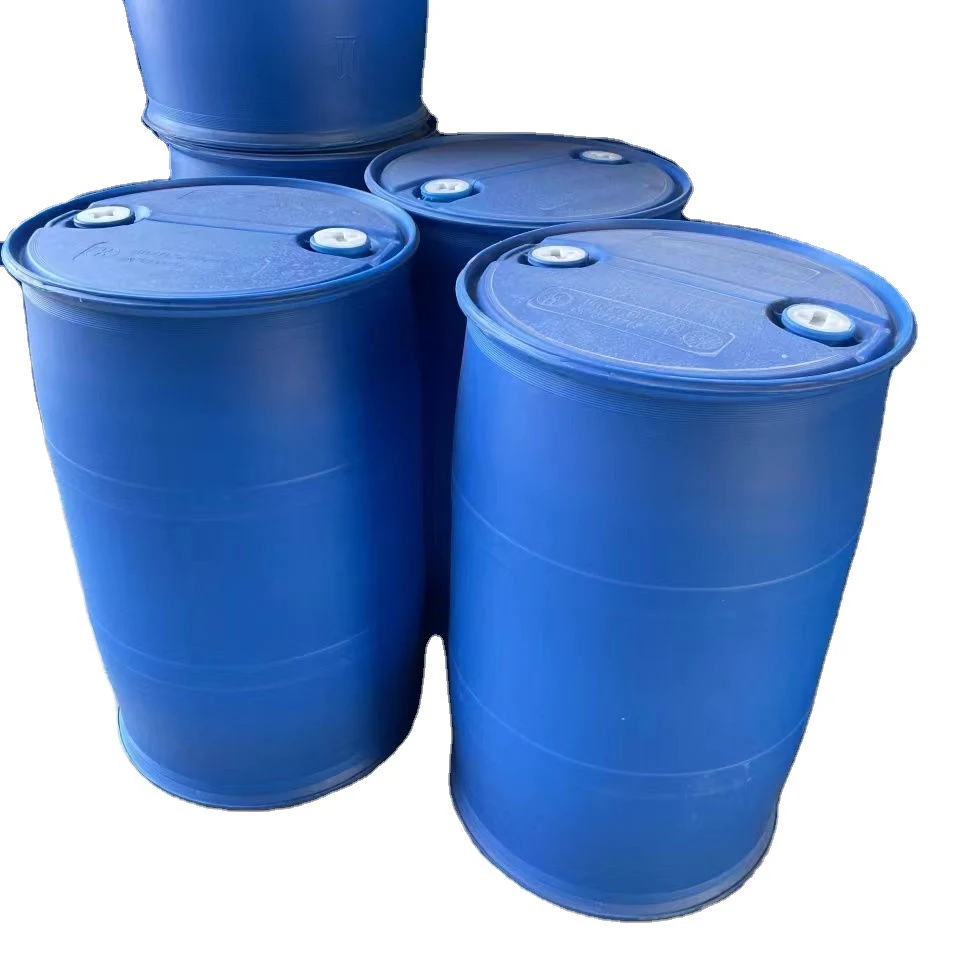 Polietileno de plástico azul de 15 30 55 galones cerrado de HDPE duradero Tambor para almacenamiento de productos químicos agresivos