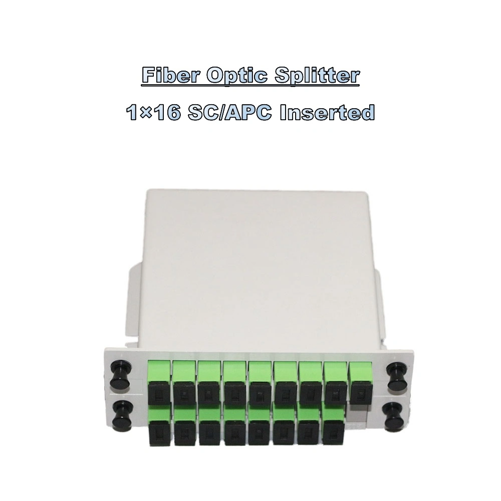 Best Sale Fiber Optic Cassette Card Inserting Modular with Sc/APC Connector 1X16 PLC Splitter