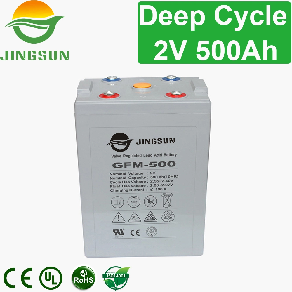 Long Service Life Deep Cycle 2V 500ah UPS Battery for Power Bank