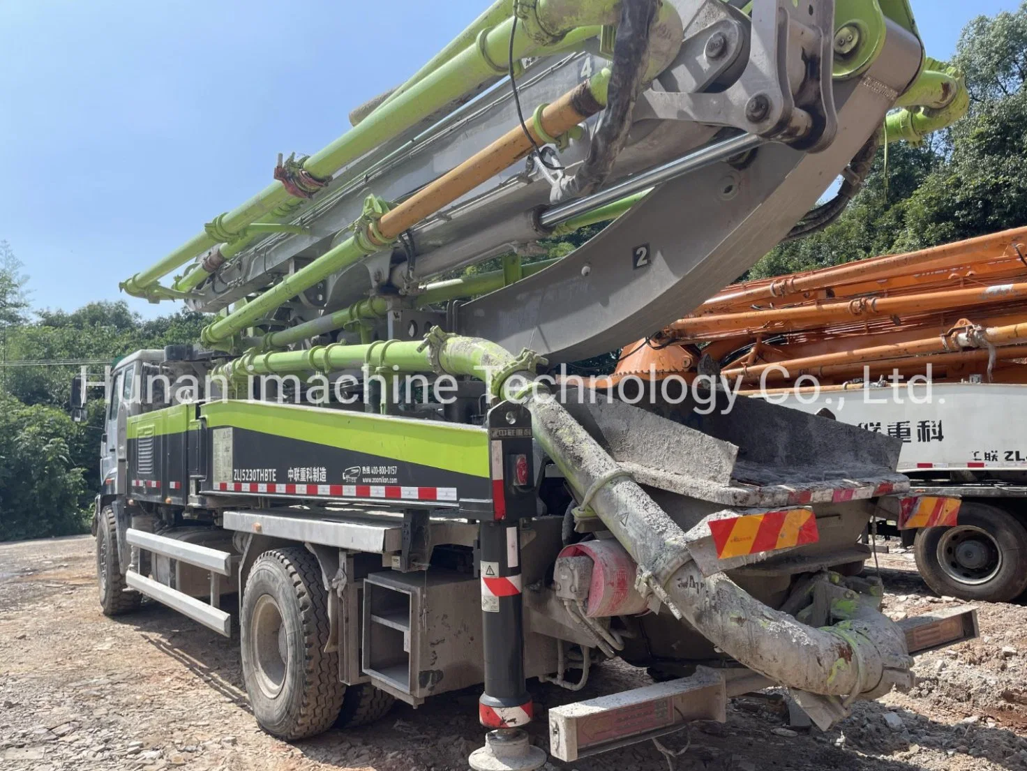 Imachine Used 38m Concrete Pump Truck with Pictures and Low Working Hours