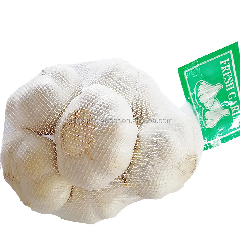 Les prix de l'ail frais Snow White Blanc pur de l'ail 5.0cm/5.5cm petites dans les filets d'emballage en carton