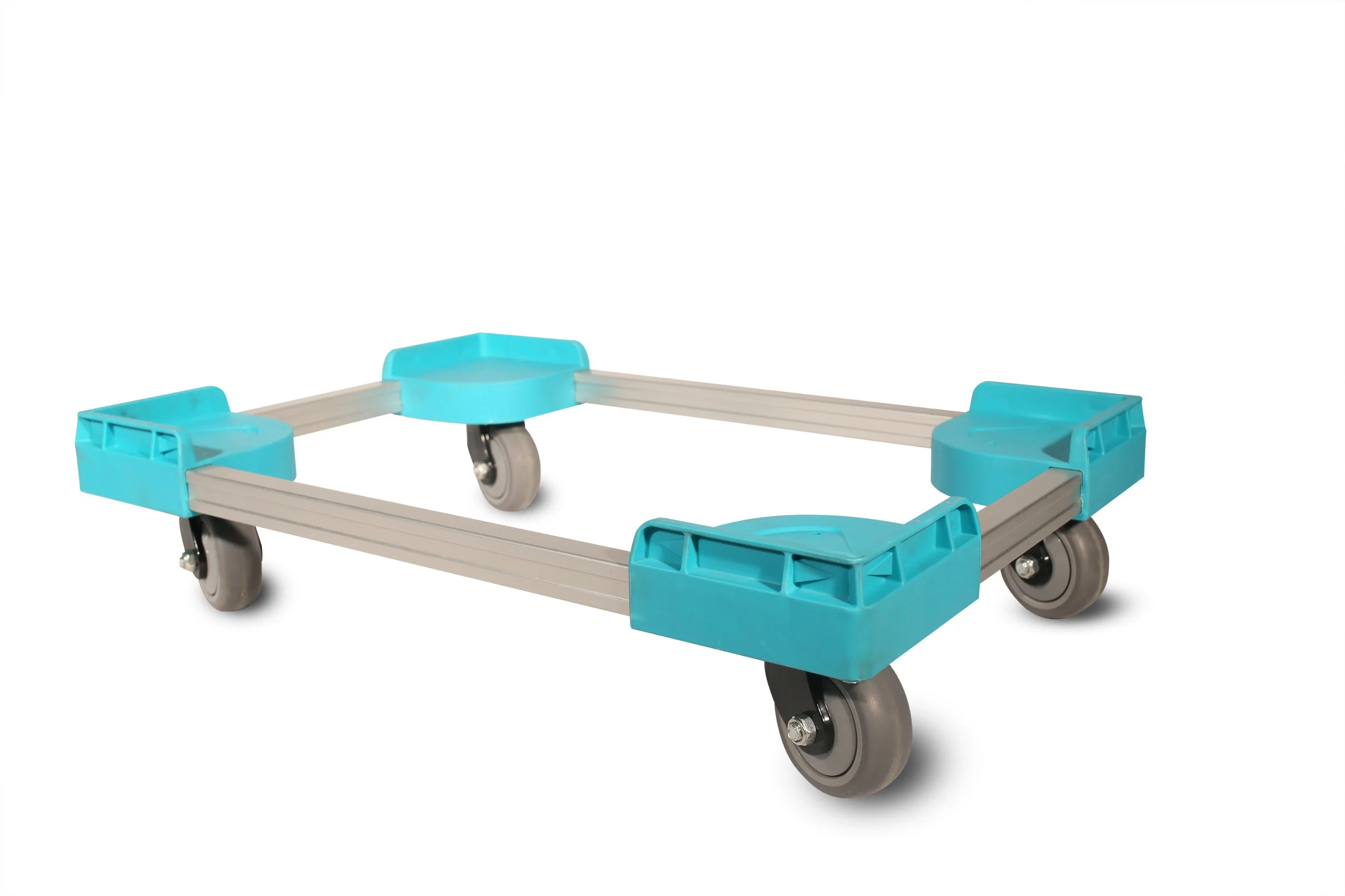 4 Rounds Easy-Moving Plastic Aluminium Cart