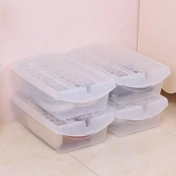 Household PP Stackable Space Saver Shoe Storage Organizer Easy Clean 4 Pieces Plastic Shoe Box