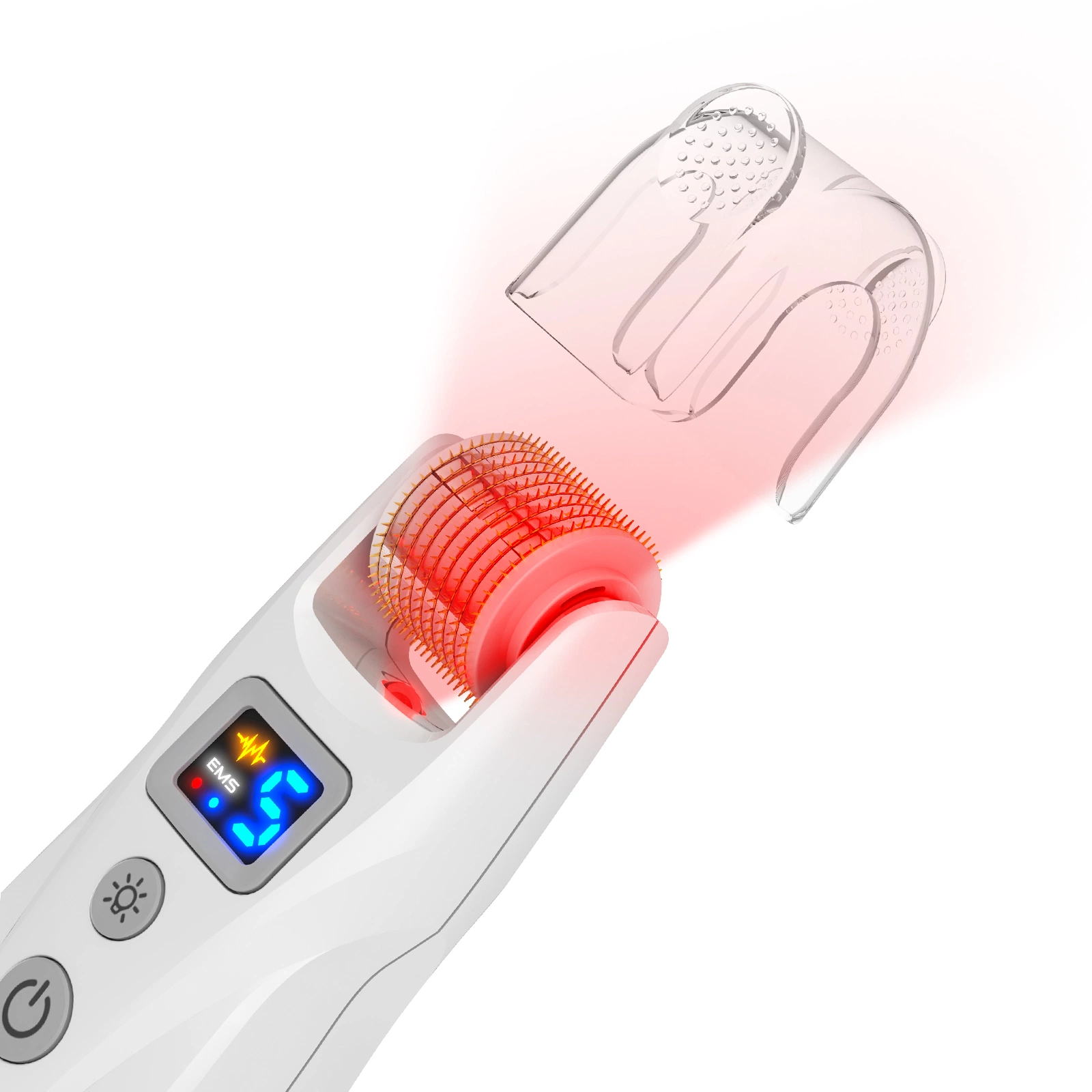 Micro Needle Derma Roller G5 EMS and LED 5 Speeds Microneedling Roller 2 Color Light