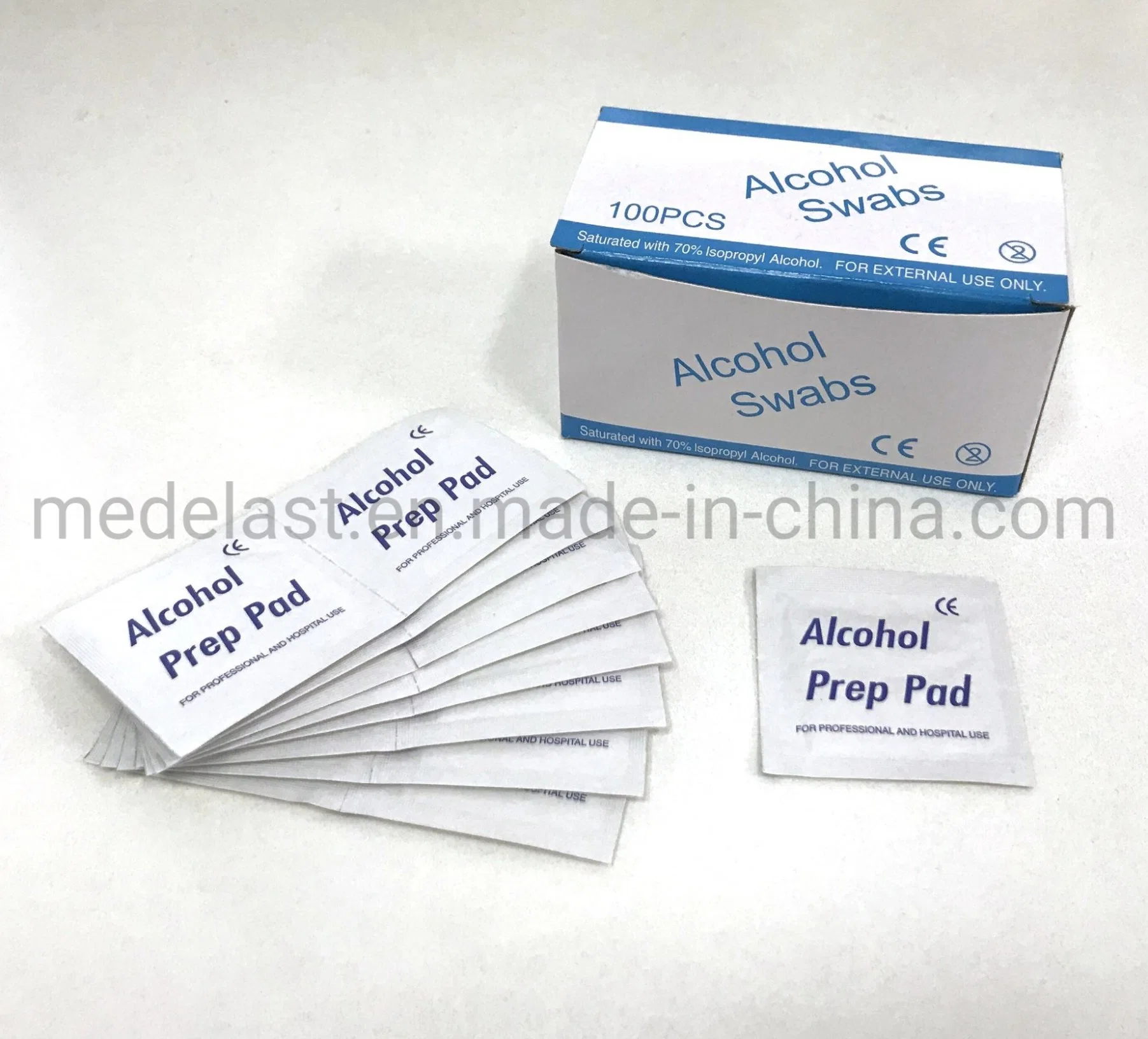 70% de álcool isopropílico Almofada Prep por não tecidos Dispoabble gaze embebida em álcool