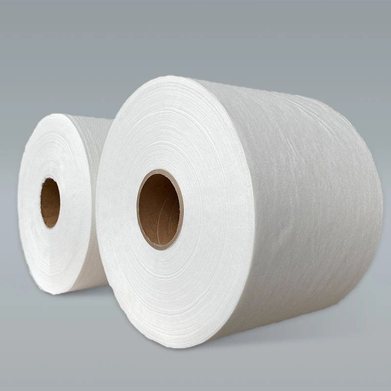 Skin Friendly Wood Pulp 100% Cotton Viscose Rayon and Pet Polyester Bamboo 40GSM Spunlace Nonwoven Fabric Roll for Wet Wipes