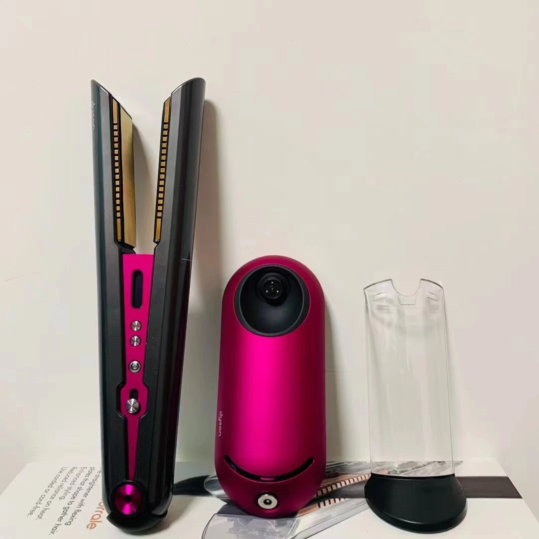 Sans fil de fer à friser Hair Straightener avec clip de droite directement fonction Clip style portable sans fil BLEU DE PRUSSE