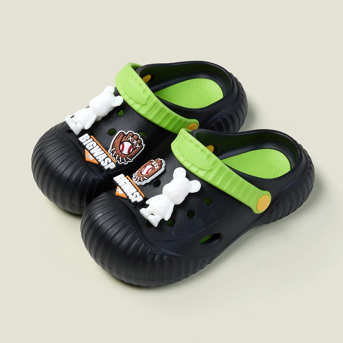 New Summer Children DIY Wear-Resistant Soft Sole Non-Slip Men's and Women's Treasure Croc Shoes Outdoor Dual Purpose Sandals