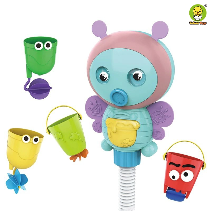 Nouveau design Cartoon Bee Water Spraying Jouer Été Animal Bébé Jouets de bain