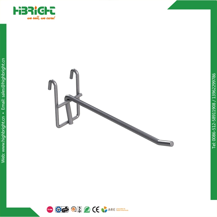 Single Line Galvanized Metal Display Hooks