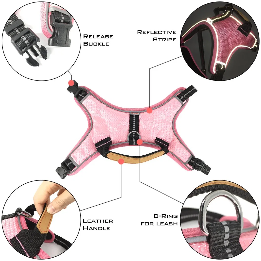 No Pull Adjustable Reflective Portable Outdoor Wholesale/Supplier Dog Harness Pet Accessories