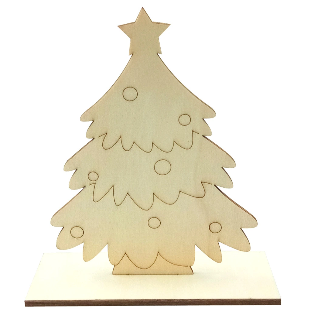 DIY decoraciones de Navidad Pintura de niños embrión blanco Junta de madera empalme Papá Noel