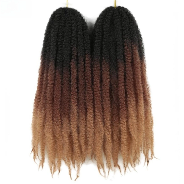 24inch Marley Geflecht Häkelhaar Lockendes Afro Spring Twist Synthetisch Erweiterungen