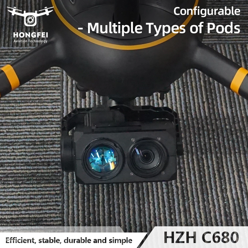 Professional Portable Surveillance Security Drone C680 Quadcopter Inspection Drone with Optional Pods Thermal Camera Night Vision