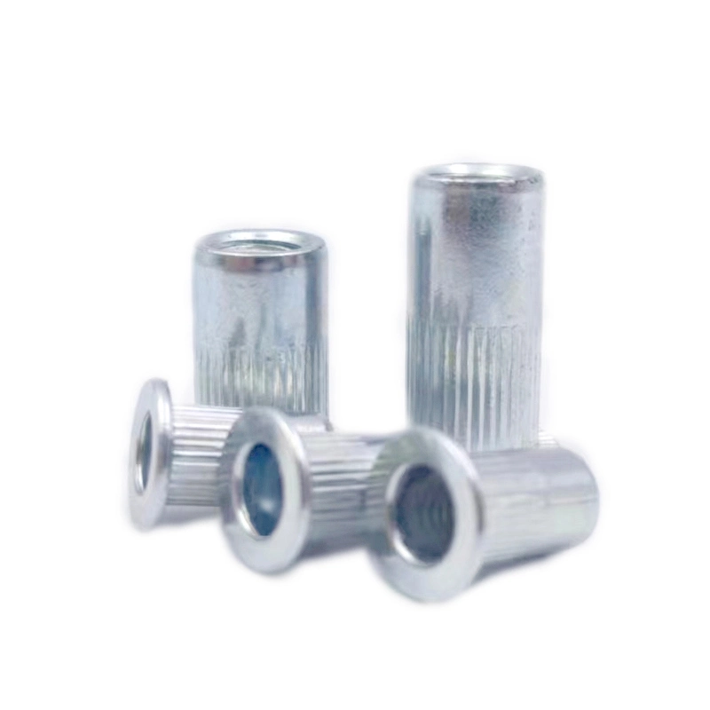 304 Stainless Steel Flat Head Rivet Nut M3m6m8m10 Knurled Vertical Rivet Nut Flange Nut