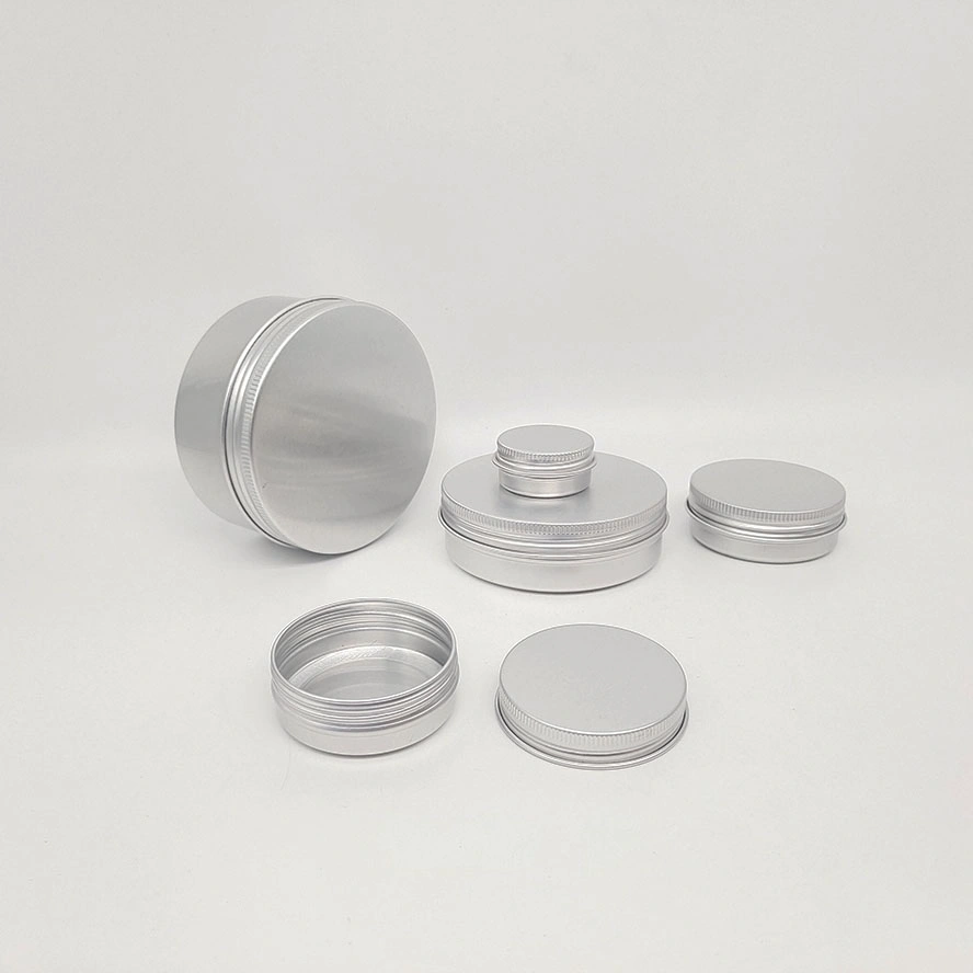 Empty Aluminum Jar for Cosmetics Chemicals Packaging Cans 30g 50g 100g 150g