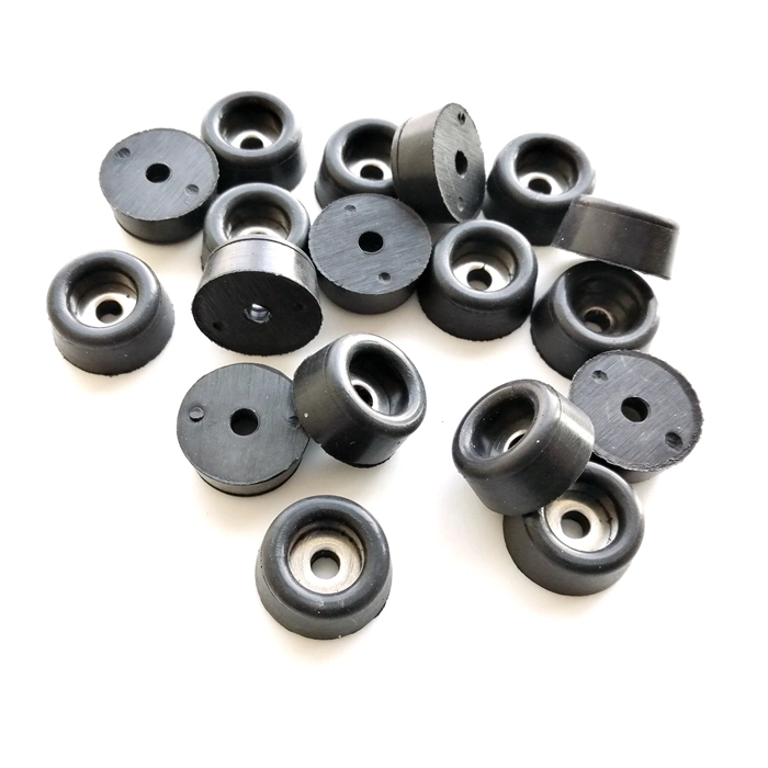 Chinese Manufacturer Custom Heavy Duty Tapered Recessed Rubber Bumper Feet with Metal Washer Embeded