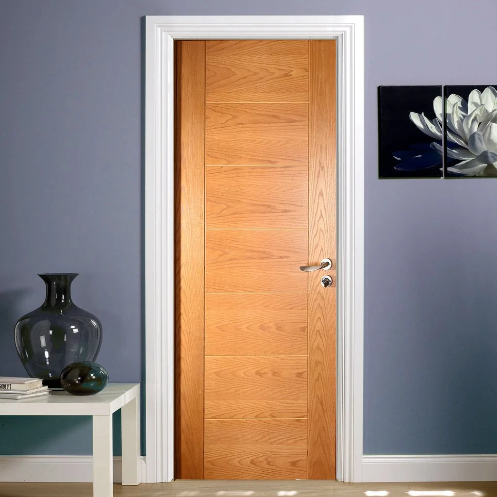 Prettywood Painting Custom Design Waterproof Solid Core Flush Wooden Veneer Doors