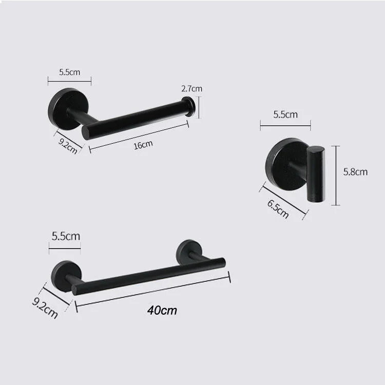 Bathroom Products 3 Pieces Stainless Steel Wall Robe Hook Accessory Set