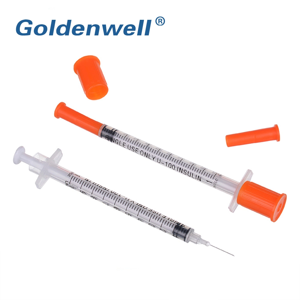 Disposable Red Cap Sterile Insulin Syringe