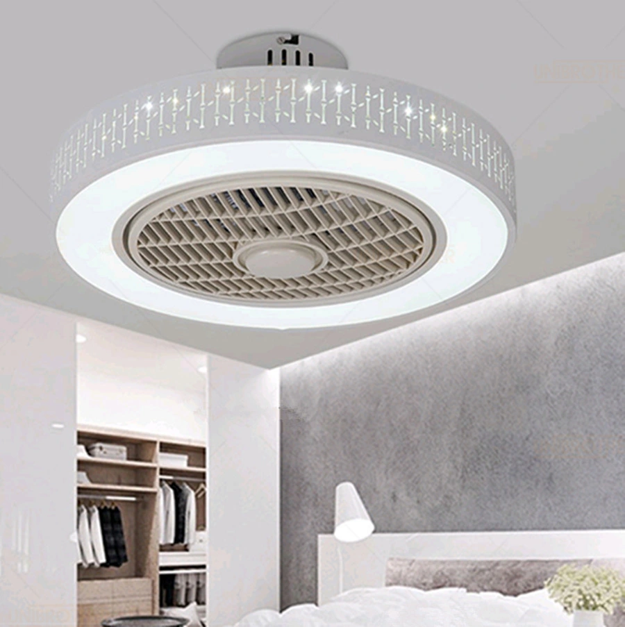 Modern 19 Inch Ceiling Fan Lights Dining Room Bedroom Living Remote Control Fan Lamps (WH-VLL-17)