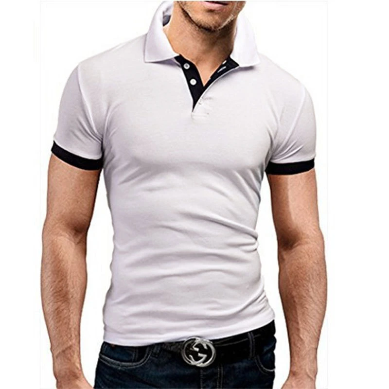 Hochwertige Custom Männer Poloshirt Kurzarm Shirts Kontrast Farbe Polo Neue Kleidung Sommer Streetwear Casual Fashion Herren Oberteile