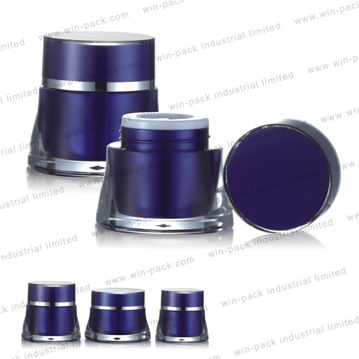 Winpack Fancy Luxury Cobalt Blue Acrylic Jar Cream Cosmetics Packing 15g 30g 50g