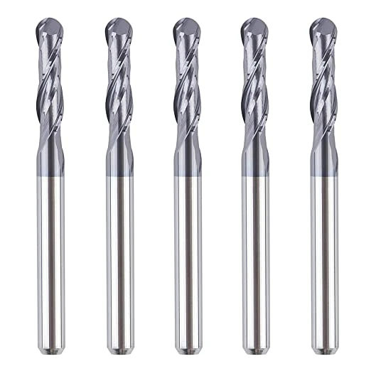 RLD HRC60 4 goujures fraise à bout sphérique en carbure/fraisage CNC Fraise/fraise pour Inconel en acier inoxydable titane