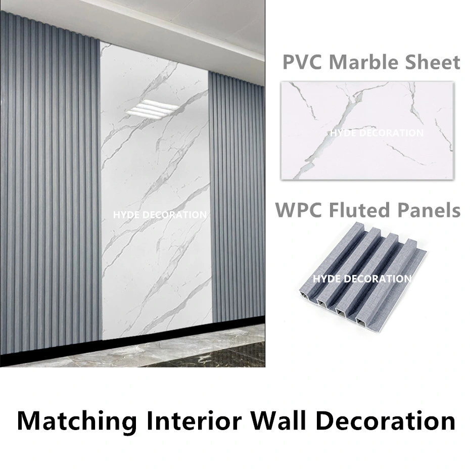 China Wholesale/Supplier High Gloss UV Coated Board PVC Decorative Sheet Marble Wall Panel 4X8