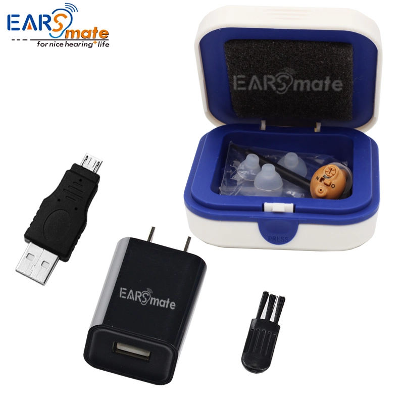 Mini in Ear Hearing Aid Rechargeable Battery 40 Hours