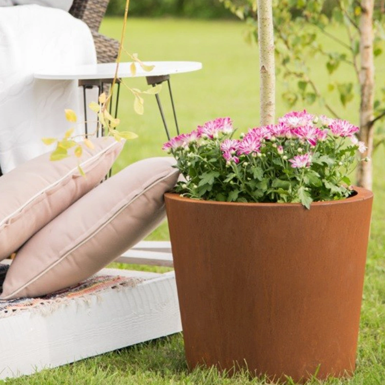 Rectangulaire personnalisés à l'extérieur Jardin intérieur en acier Corten auge Big fleur semoirs pots du semoir en métal