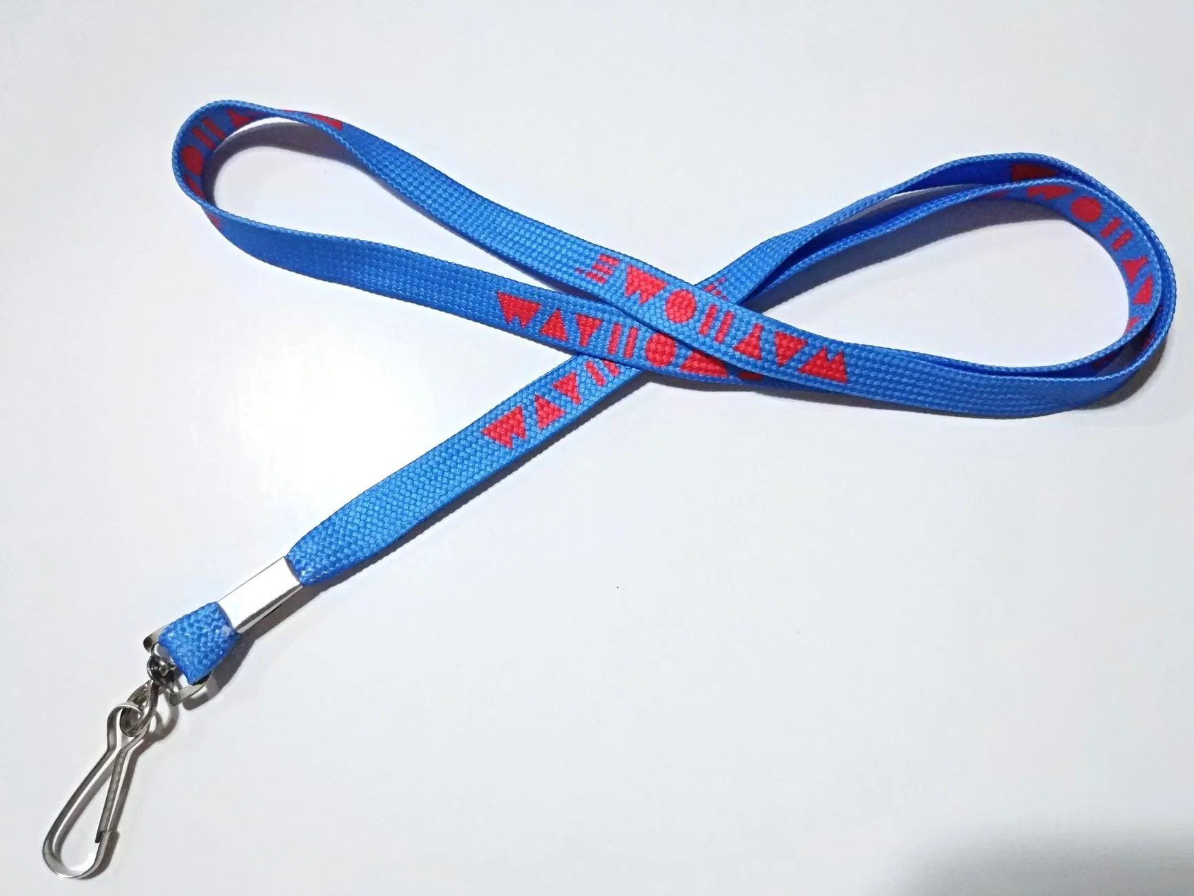 Double Layer Woven Elastic Strap Custom Logo Tubular Lanyard