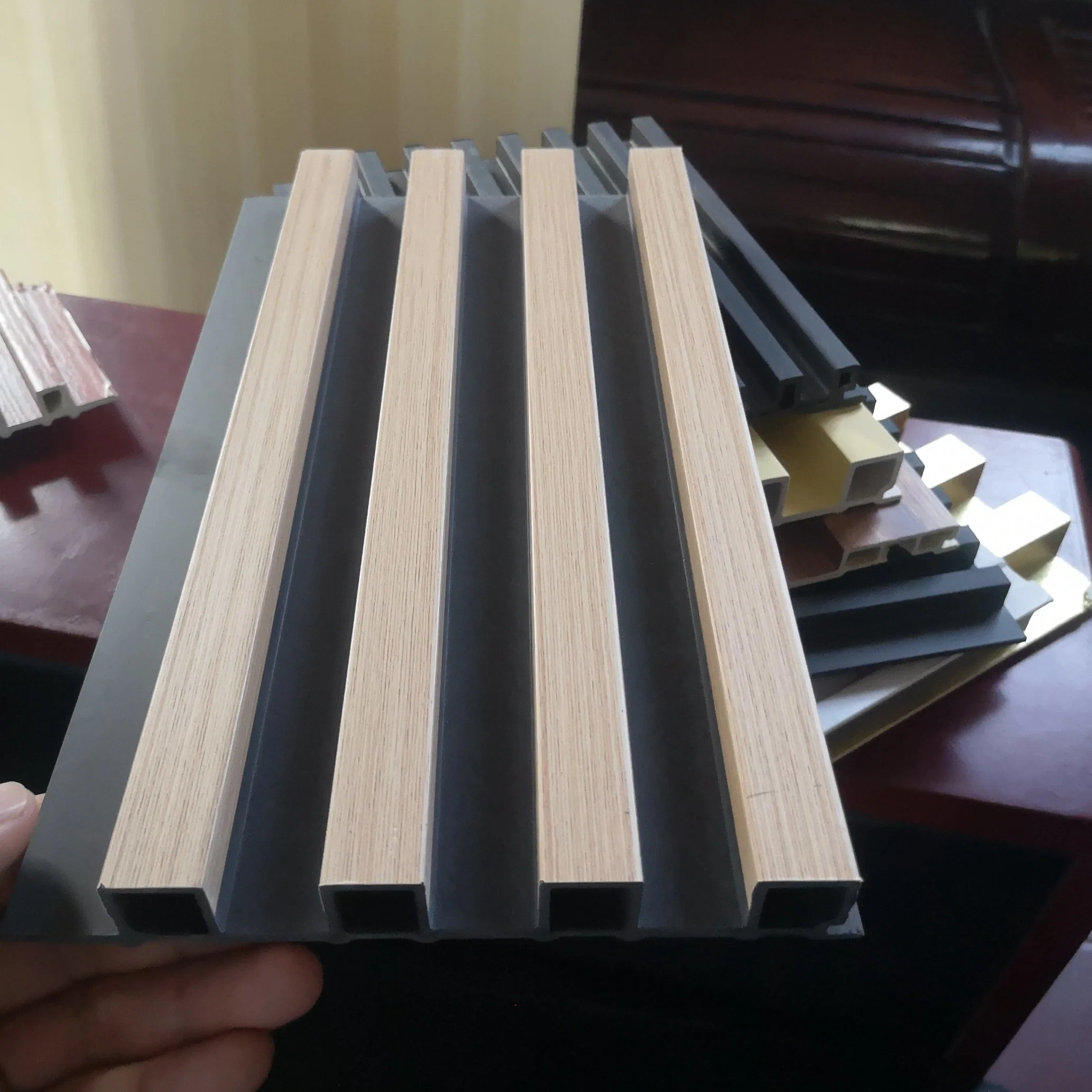 High quality/High cost performance  Wooden Grain Grey Deep Embossing Anti-Rotten Outdoor WPC Decking Composite Decking