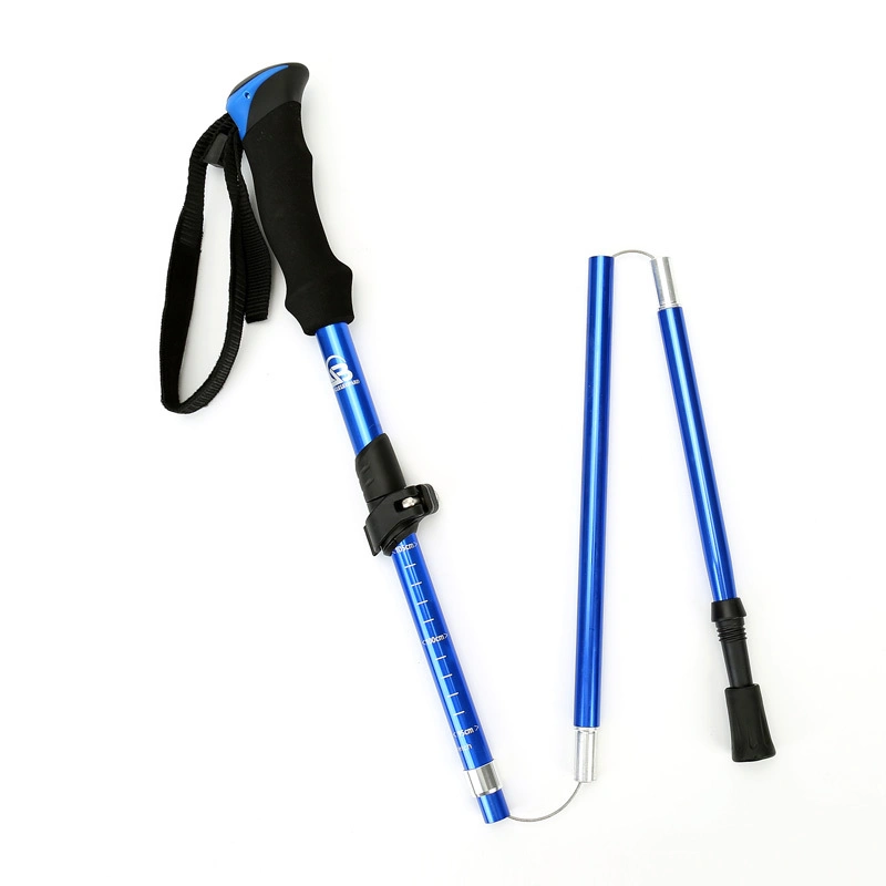 Hot Sale Trekking Hiking Poles Folding Adjustable Foldable Lightweight Aluminum Walking Sticks