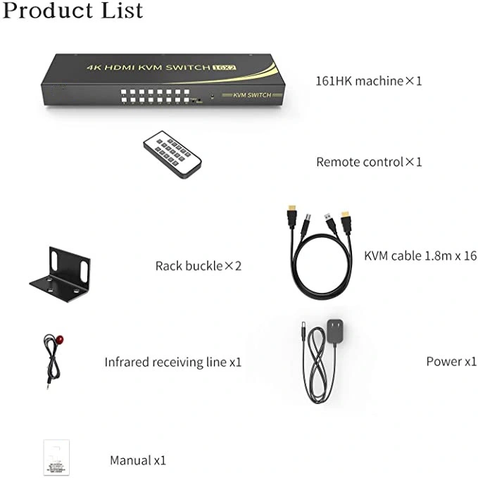 USB-C + HDMI Kvm Switch, 4K@60Hz, 4 in 1 out, Audio Output, Additional USB 2.0, 3 HDMI Inputs + 1 Type-C Input