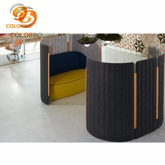 Fashion Design North Europe Style Polyester Fiber Acoustic and Fire Resistance Workstation