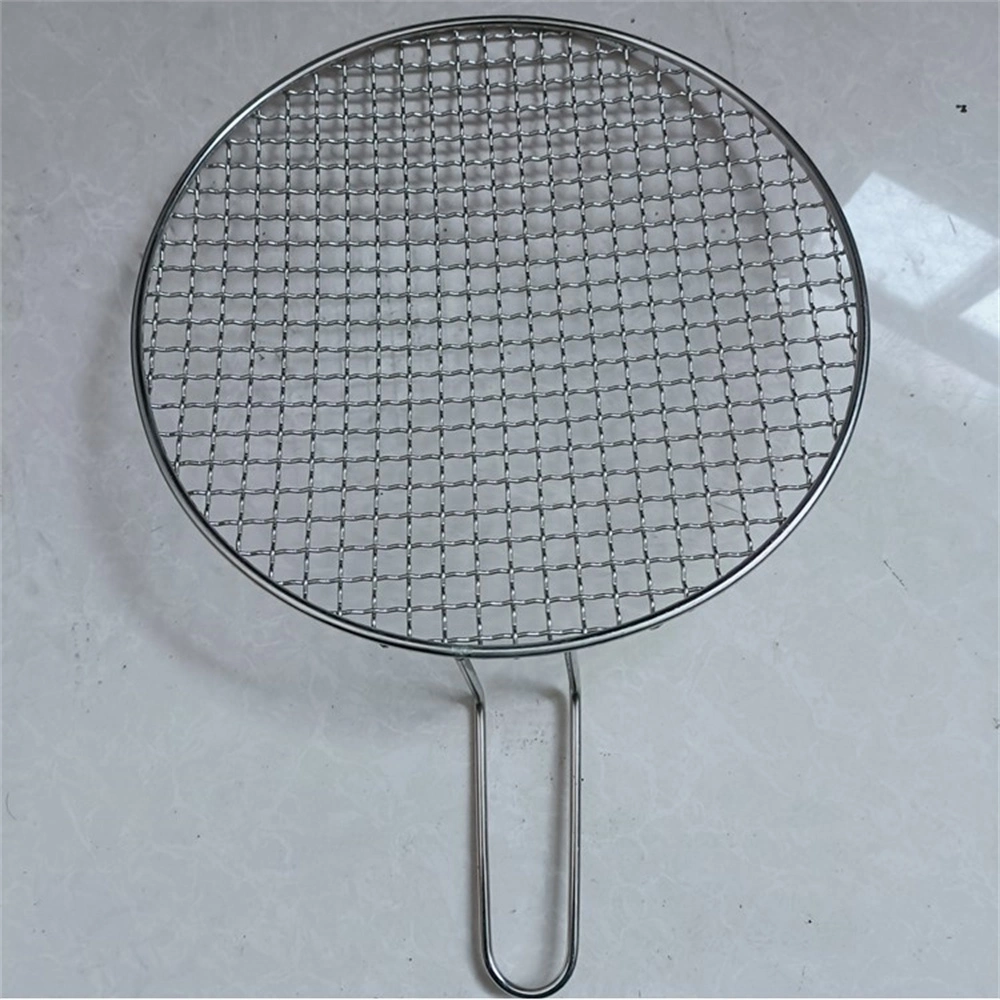 Panier de barbecue portatif 430 en acier inoxydable pour barbecue de légumes Accessoires pour barbecue Jeu d'outils avec poignée en bois amovible