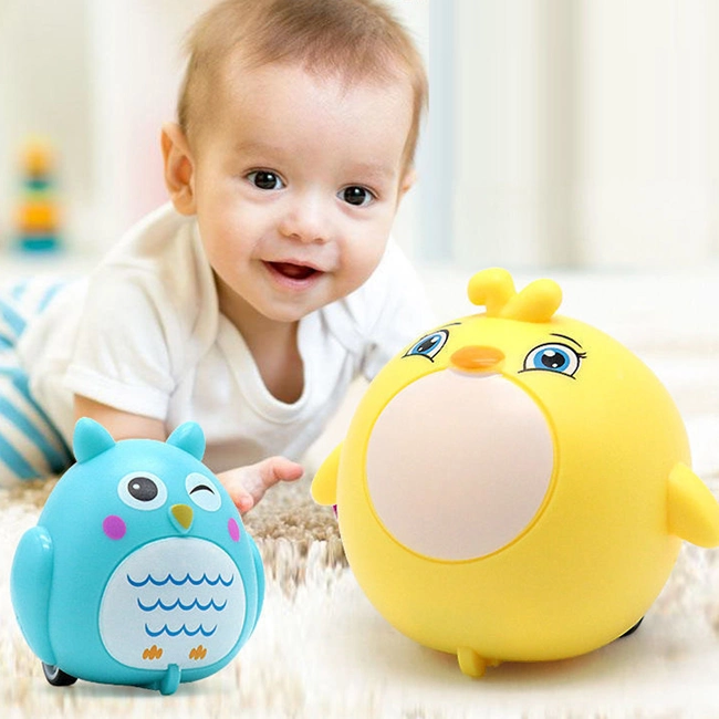 Cartoon Puxe para trás a animais pequenos brinquedos de automóveis pequenos Dom Elephant Penguin Owl animais fofos Brinquedos Definir puxar carros