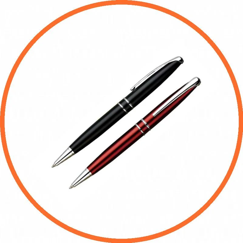 Impressão personalizada de promoção do logotipo Dom Metal Escolar Caneta esferográfica Metal caneta de Esferas