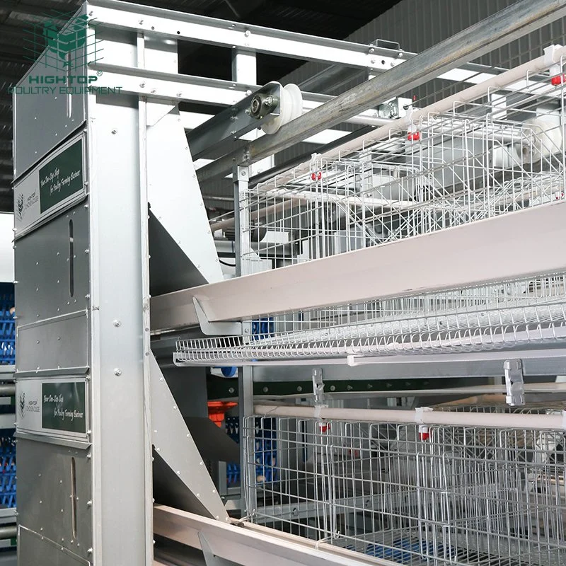 Hightop Galvanized Steel Poultry Farming Equipment Batteries Egg Chicken Cage Prices of Laying Hens