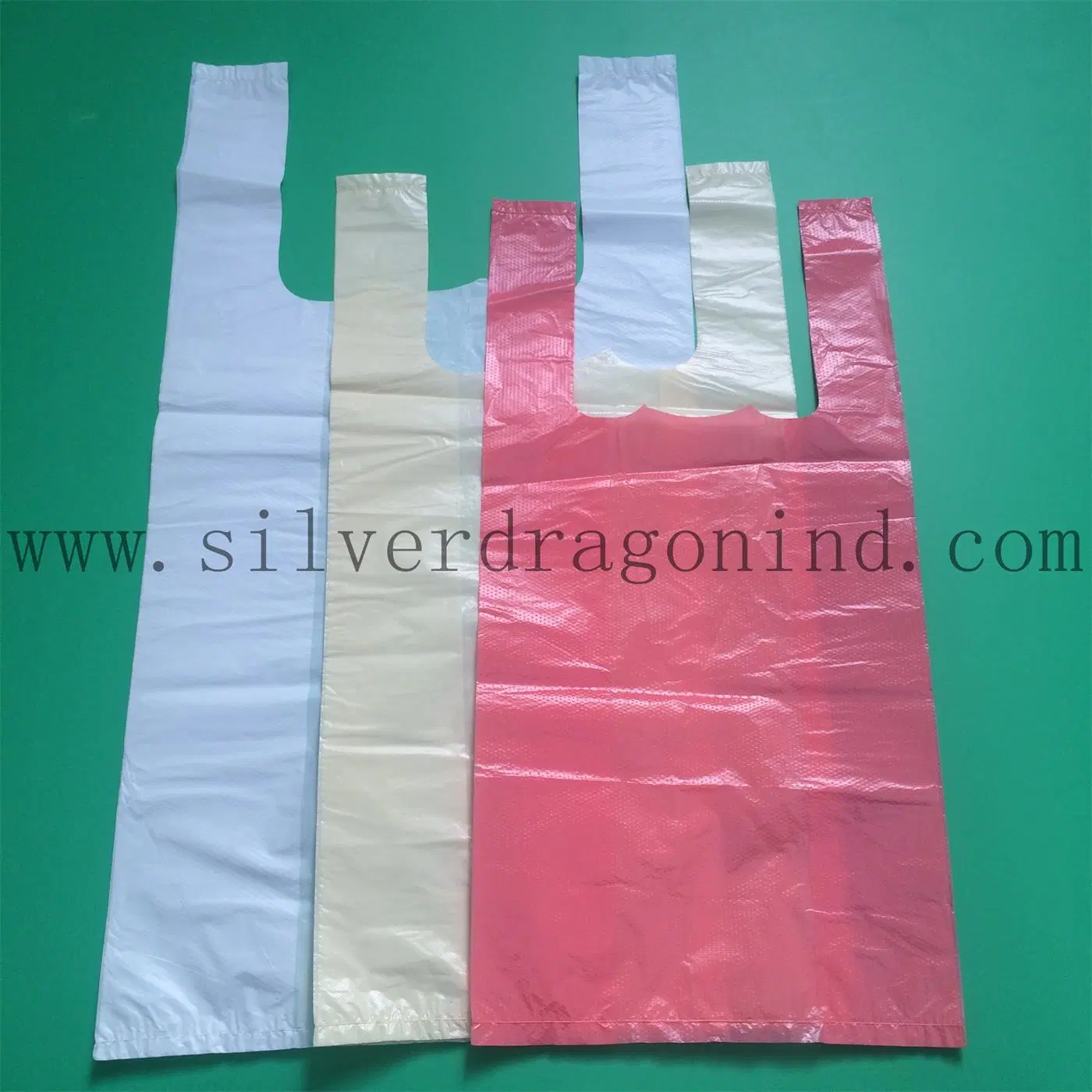 Transparent HDPE Plastic T-Shrit Bag for Shopping