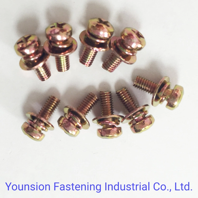 Three Parts Pan Head Combination Sems Machine Screws