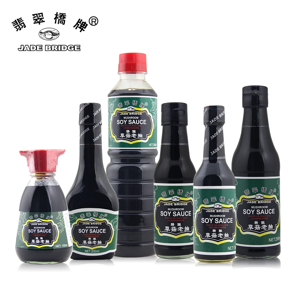 Chinese Food Manufacturer 1.86 L No Msg Jade Bridge Mushrom Soy Sauce for Restaurant