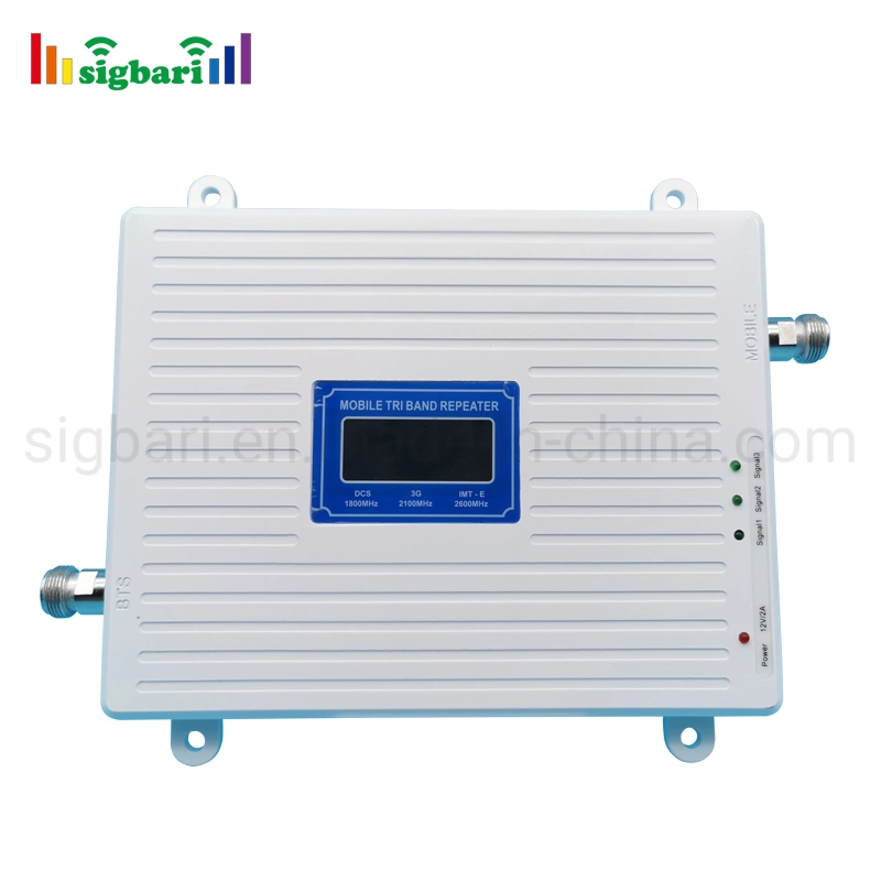 2020 Newest Tri Band B3/B1/B7 Mobile Signal Booster 1800 2100 2600 2g 3G 4G Lte Indoor Signal Booster for Cellular Networks