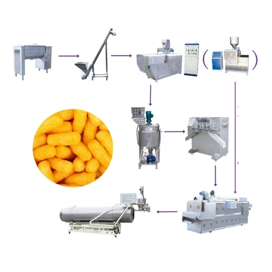 Tube Corn Puff Extruder Machine Puffed Corn Snacks Maker