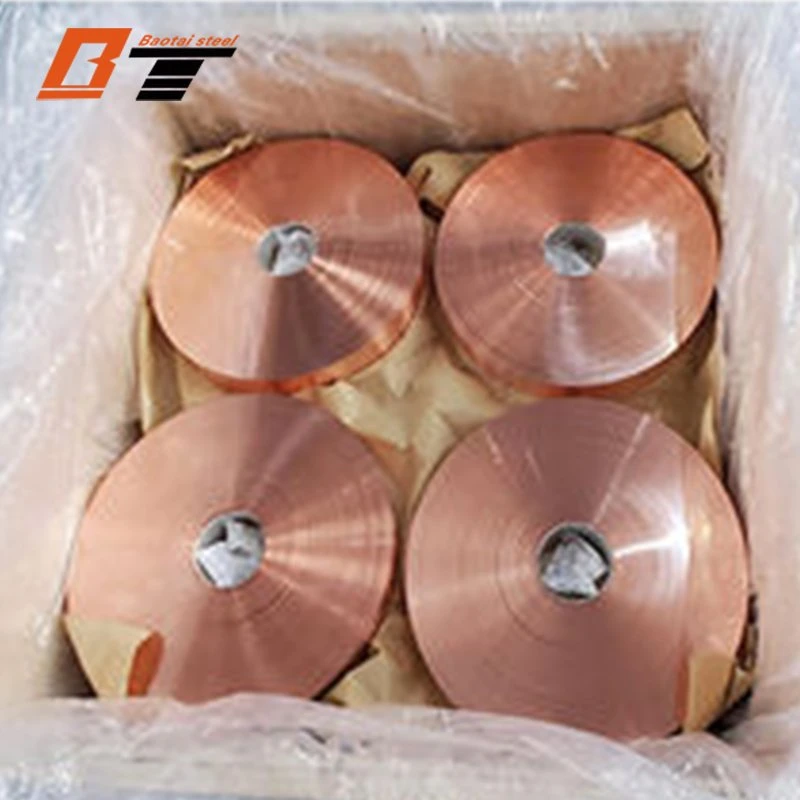 Electrical 99.5% Purity Conductive Soft Ultrathin Flat Pure Copper Strip Foil Coil for Electronics Industry