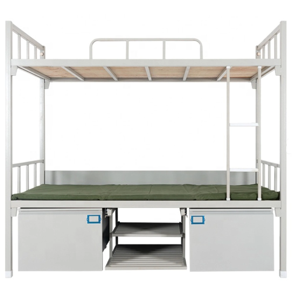 Metal Adult Bedroom Furniture Children Bunk Bed with Slide and Stairs