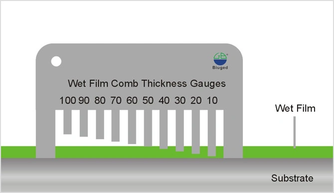 Bgd 531 Rectangular Dual Scale Wet Film Comb Thickness Gauges Stainless Wet Film Card