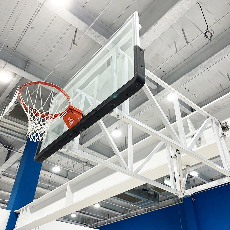 Support de basket-ball mural extérieur réglable en hauteur de qualité supérieure pour adolescents.