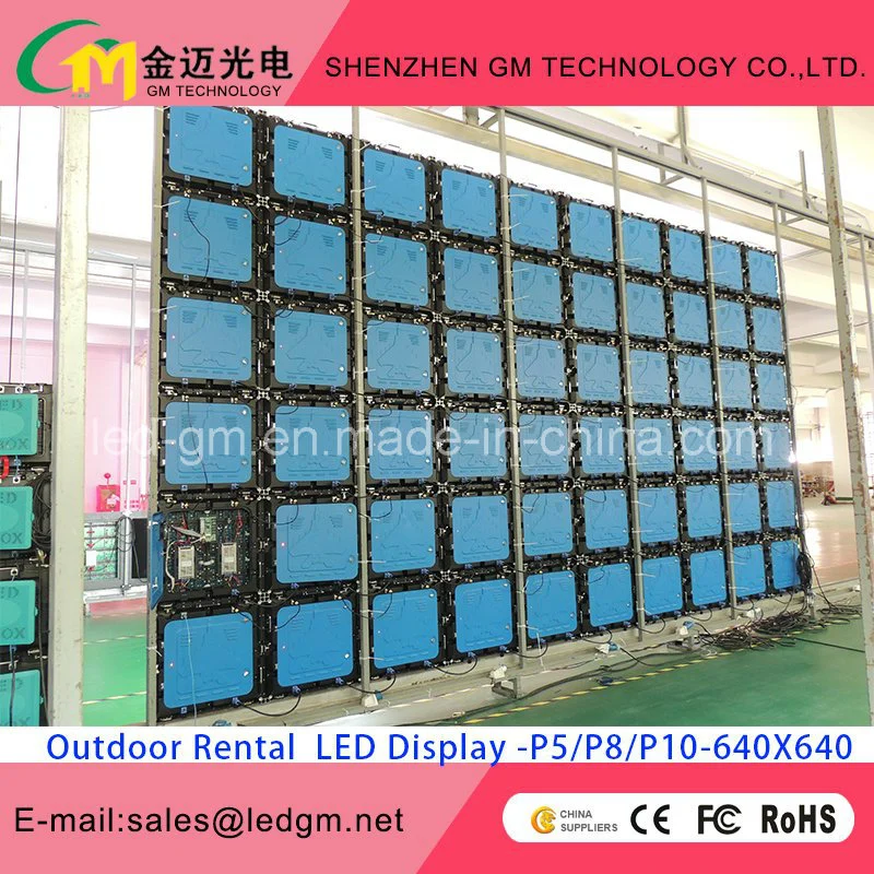 Die-Casting P8 Outdoor Full Color Rental LED Display/Board for Stage